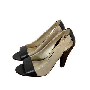 Women's Ellemenno High Heels Shoes Black Beige Size 6 Sku 2681